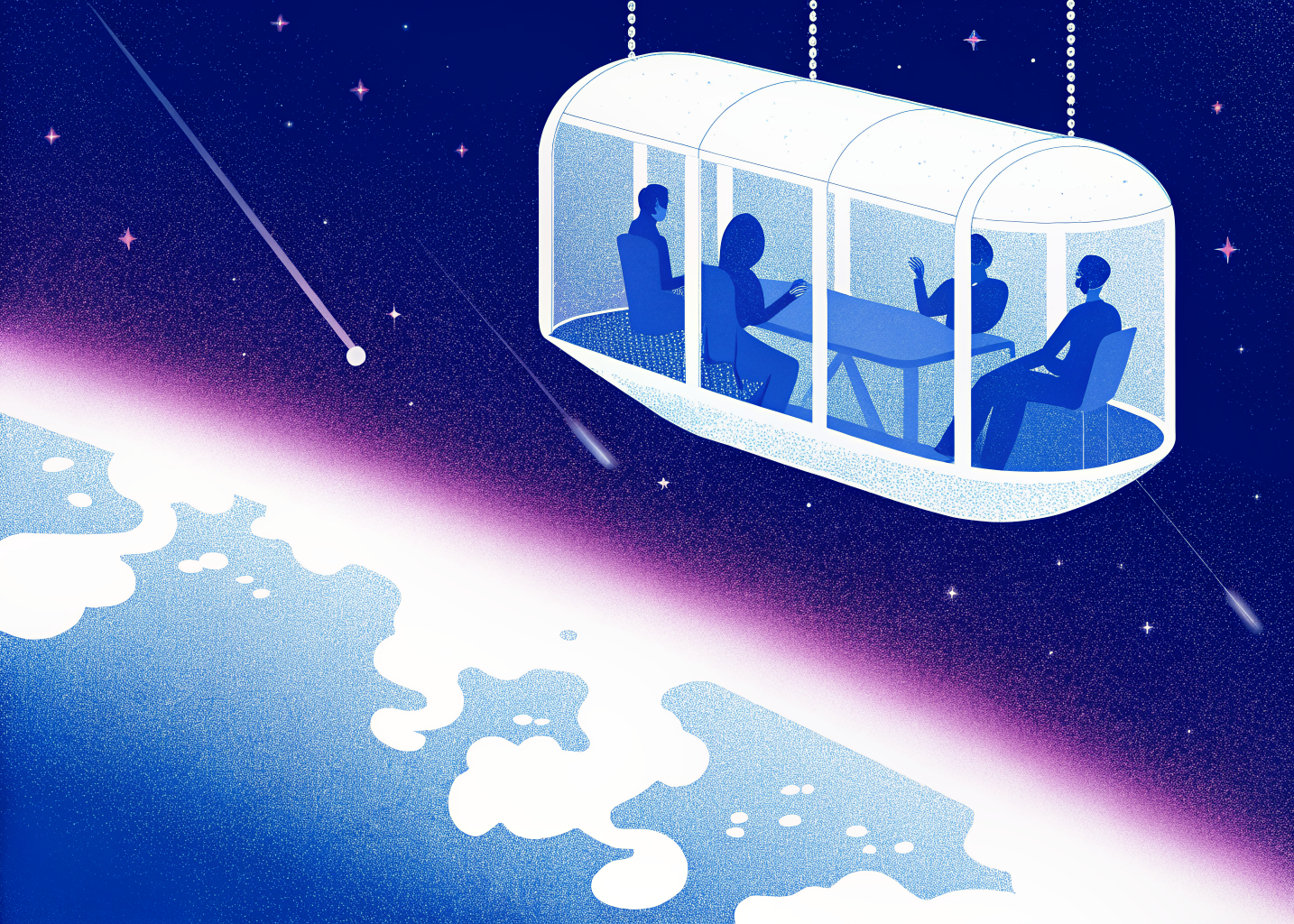 Orbital meeting pod