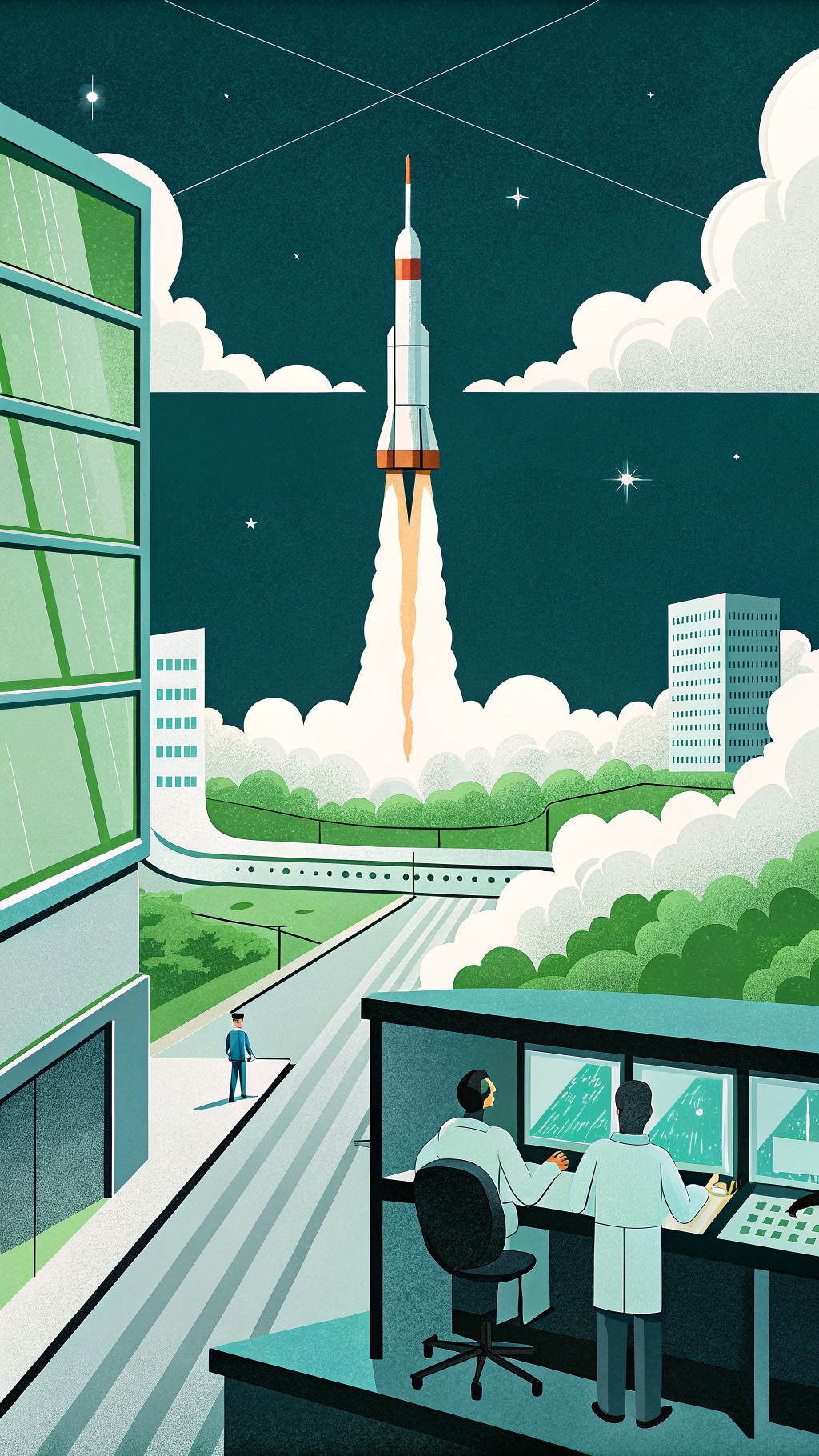 Rocket in space